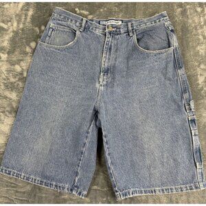 Brooklyn Xpress Carpenter Denim Shorts Relaxed Fit Utility Pockets  36